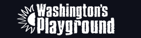 Logo for "Washington's Playground" featuring a sun graphic.
