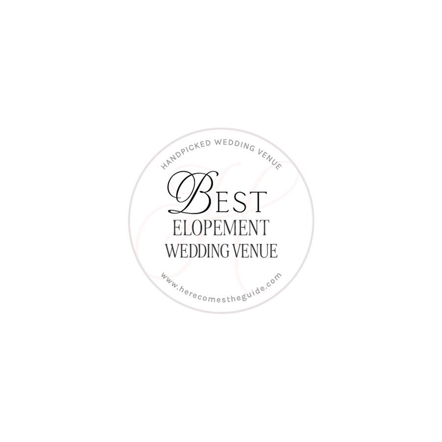 Logo indicating "Best Elopement Wedding Venue" with the words "Handpicked Wedding Venue."